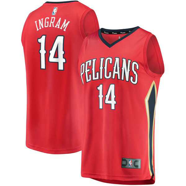 Maillot New Orleans Pelicans Homme Brandon Ingram 14 Statement Edition Rouge